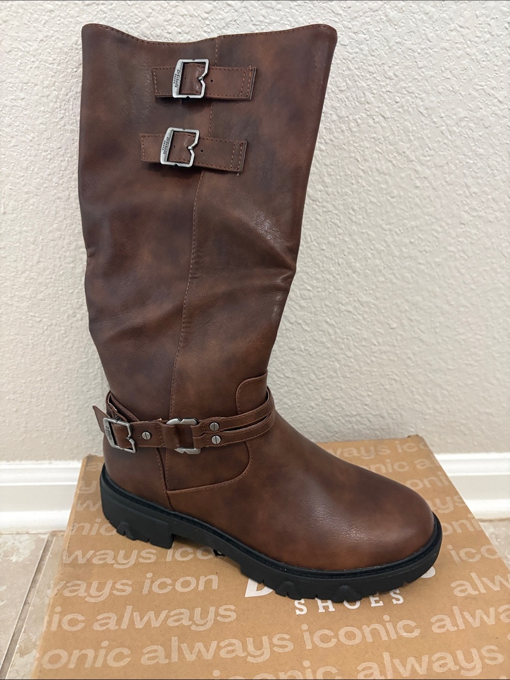 Mid-Calf Buckle Boots